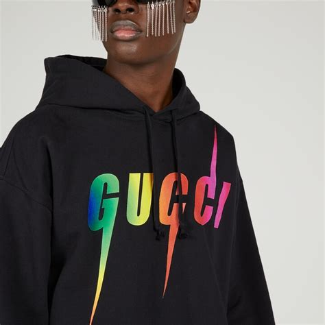 felpa gucci nera con scritta|GUCCI: Felpa Gucci nera Stampa frontale co .